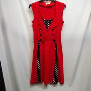KillReal red 50's vintage swing dress